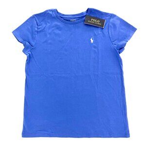 NWT Ralph Lauren Girls Blue T-Shirt size 16 (XL) Girls Short Sleeve Preppy Shirt